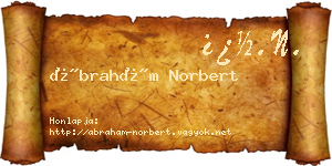 Ábrahám Norbert névjegykártya