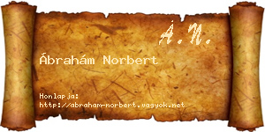 Ábrahám Norbert névjegykártya