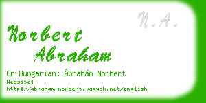 norbert abraham business card